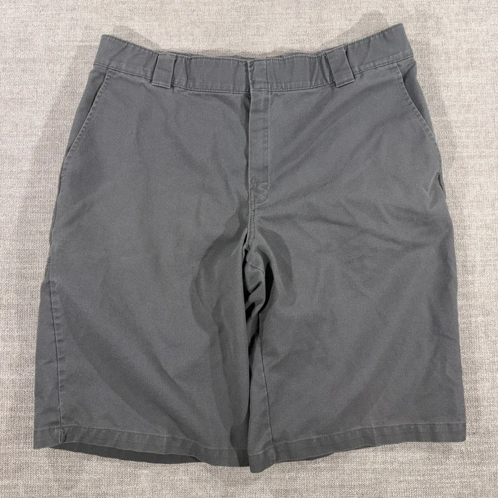 Dickies Work Shorts Mens 38 Charcoal Gray Excellent Elastic Waist Cargo WR670CH